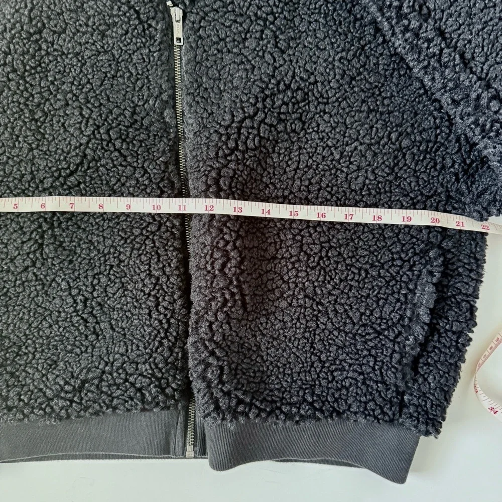 J.Crew Teddy Sherpa Bomber Short Jacket Black Medium NWT